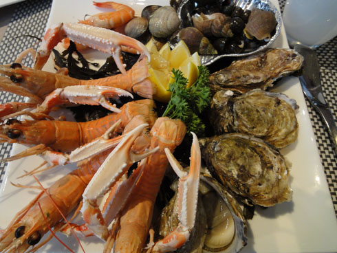 Seafood platter from Restaurant Atalante on the Island of Ré