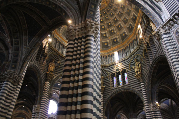 the inside of Siena's cathedral