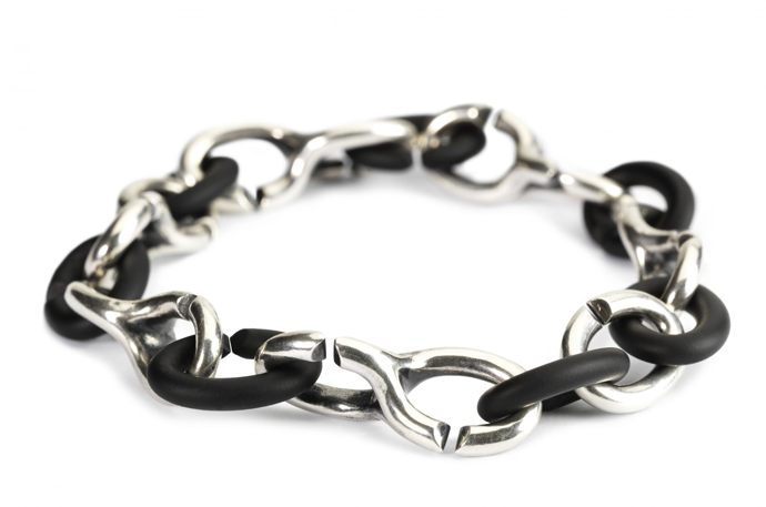 Silver black Bracelet - copyright Trollbeads
