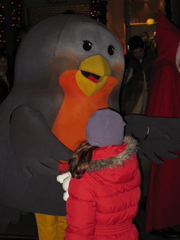 Little girl at the Samichlaus Parade in Zurich