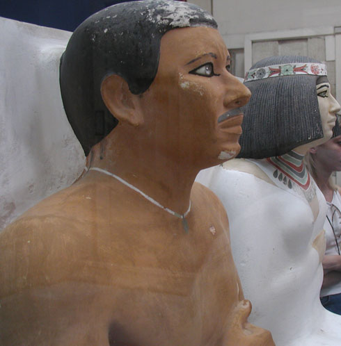 Statue of Prince Rahotep and Nofret at the Egyptian Museum in Cairo
