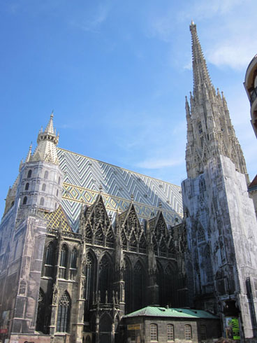 Outside view of St. Stephen's cathedral in Vienna