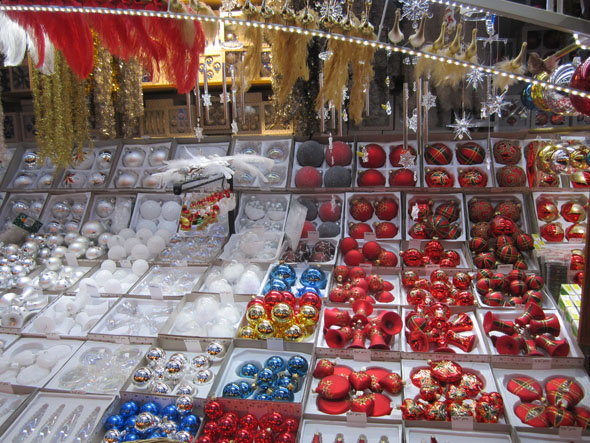 Christmas market stand in Strasbourg, France