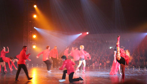 Stylize and other dancers with singer Fabienne Louves at Swiss Christmas in Zurich