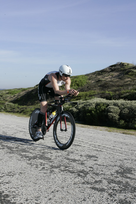 Swiss triathlon athlete Ronnie Schildknecht at the Ironman in South Africa - credit Edwin Moller
