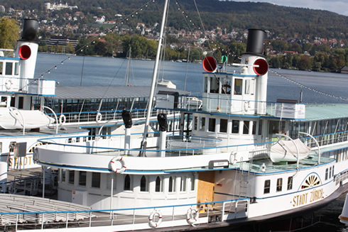 Stadt Zurich steamboat in Wollishofen