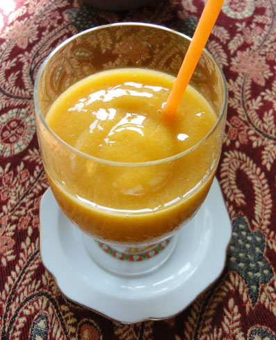 Smoothy with mango apricot and orange