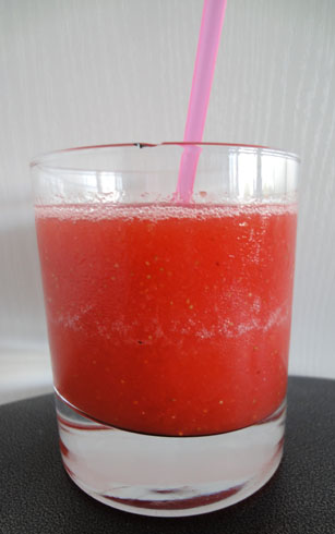 Strawberry margarita in a glass