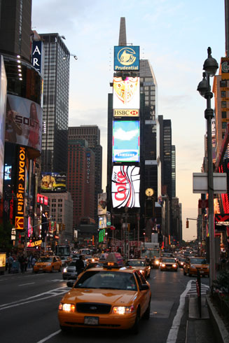 Times Square in early evening