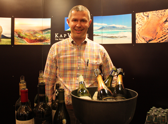 Ueli Schmidt presenting South African wines at the Gourmesse - copyright Véronique Gray