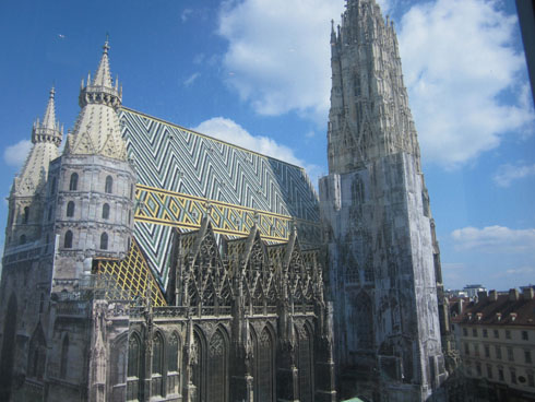 Vienna cathedral from Haas house