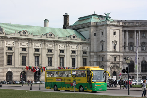 Sightseeing tour bus in Vienna