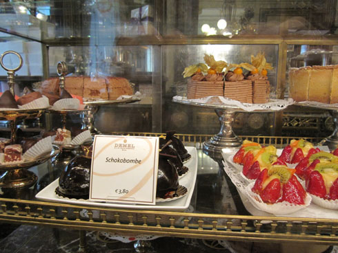 Selection of pastries in a Vienna Konditorei