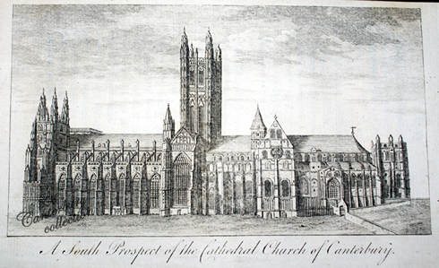 Old Canterbury collection: A south View of the cathedral church of Canterbury