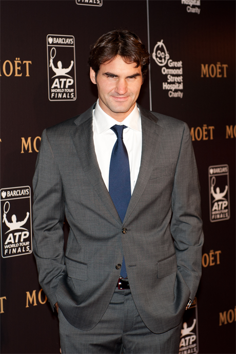 www.red-photographic.com Roger Federer on red carpet Barclay