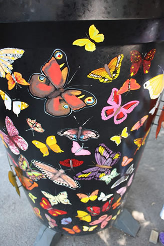 Beautiful pot with butterflys in Zurich