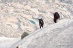 Climbers going down Aiguille du Midi