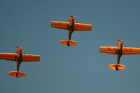 Red Bull Air Show in Zurich:plane loopings and acrobatics over the Zurich sky