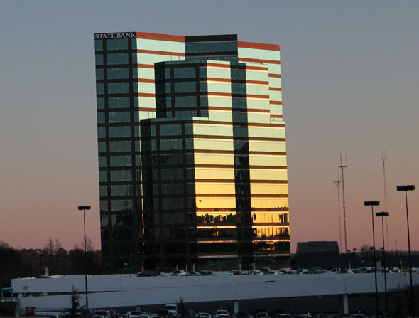 State Bank in Atlanta at sunset